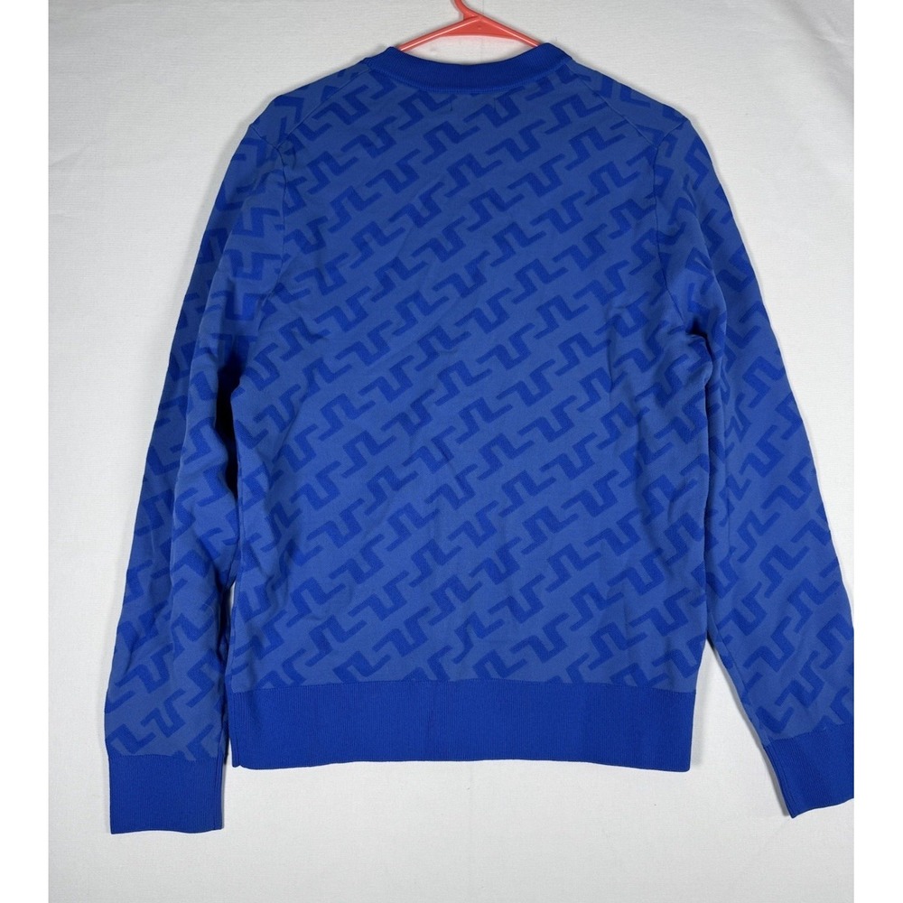 NWT J.Lindeberg Bridge Mono Knitted Sweater Mens Medium Nautical Blue MSRP $185 - Picture 2 of 8